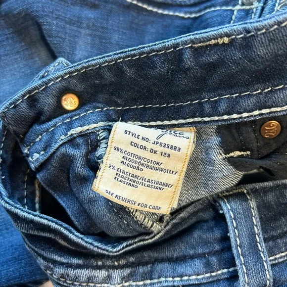 Miss Me Dark Blue Boot Cut Jeans with Embroidered Pocket - Picture 7 of 7